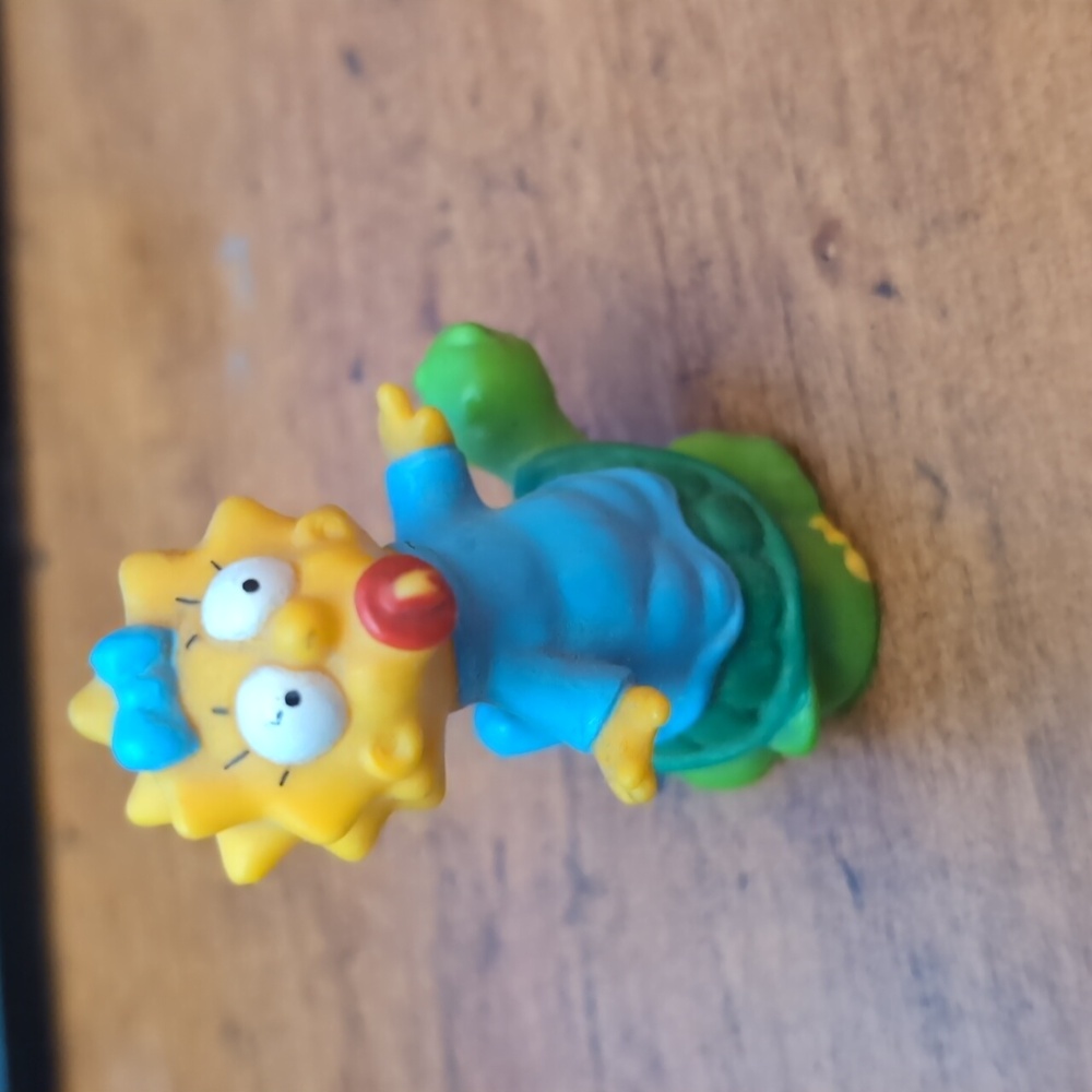 Vintage simpsons maggie baby plastic toy decor action figure